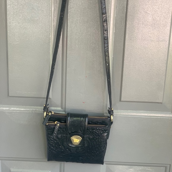 Brahmin Black Leather Double Crossbody Bag - Picture 4 of 9